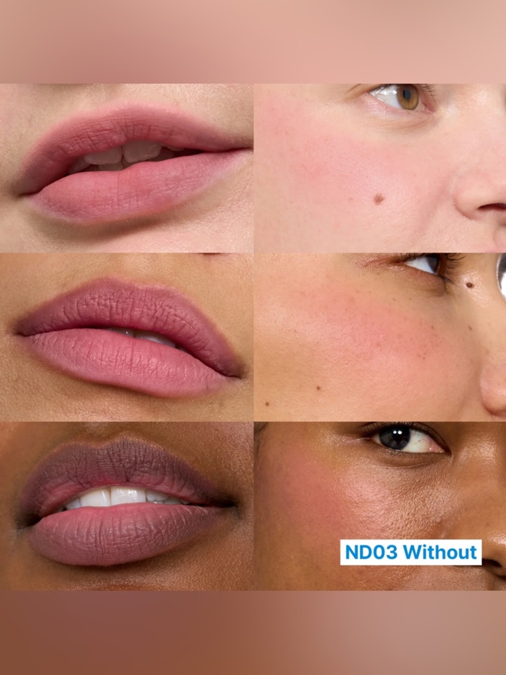 New Fwee Without ND03 Blurry Pot Pink Beige Cream Blush Balm Hydrating Natural
